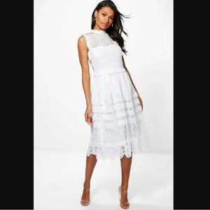 NWT Boohoo Boutique Lace Midi Dress-Size 6